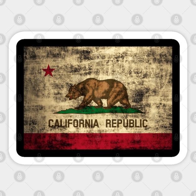 Vintage California Republic Flag Sticker by E